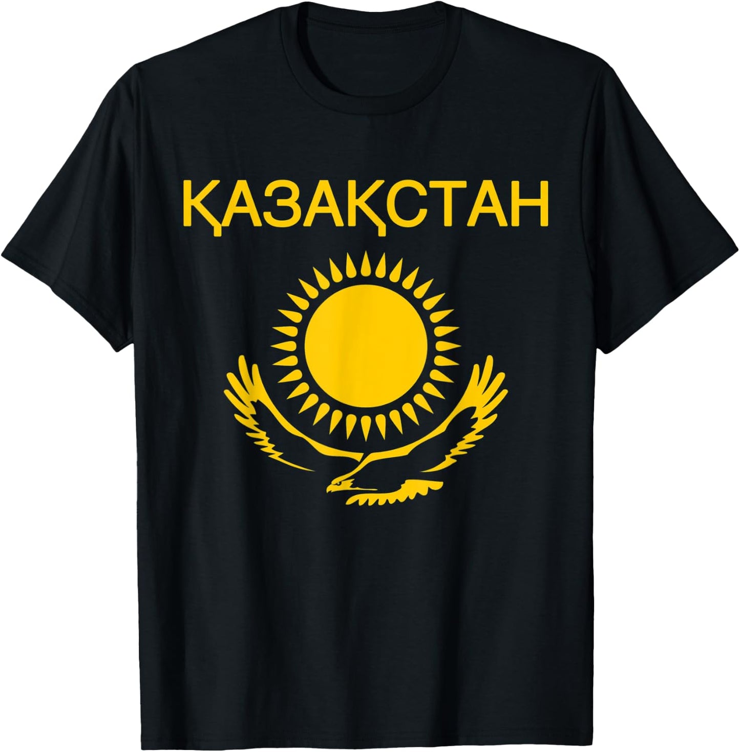 Kazakhstan Flag Shirt Kazakh Eagle Kazakhstani Pride Gift T-Shirt - T-Shirt | Black