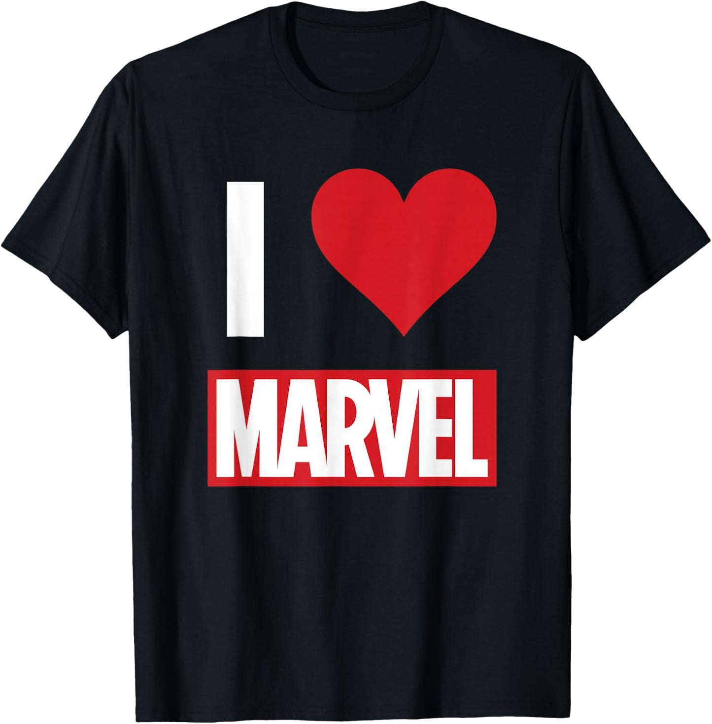 Marvel I HEART MARVEL Ultimate Fan Love Brick Logo T-Shirt - T-Shirt | Black