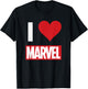 Marvel I HEART MARVEL Ultimate Fan Love Brick Logo T-Shirt - T-Shirt | Black