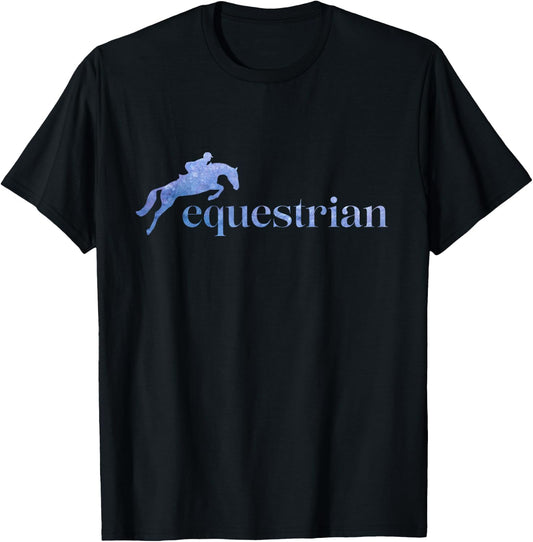 Horse Riding English Equestrian Hunter Jumper T-Shirt - T-Shirt | Black