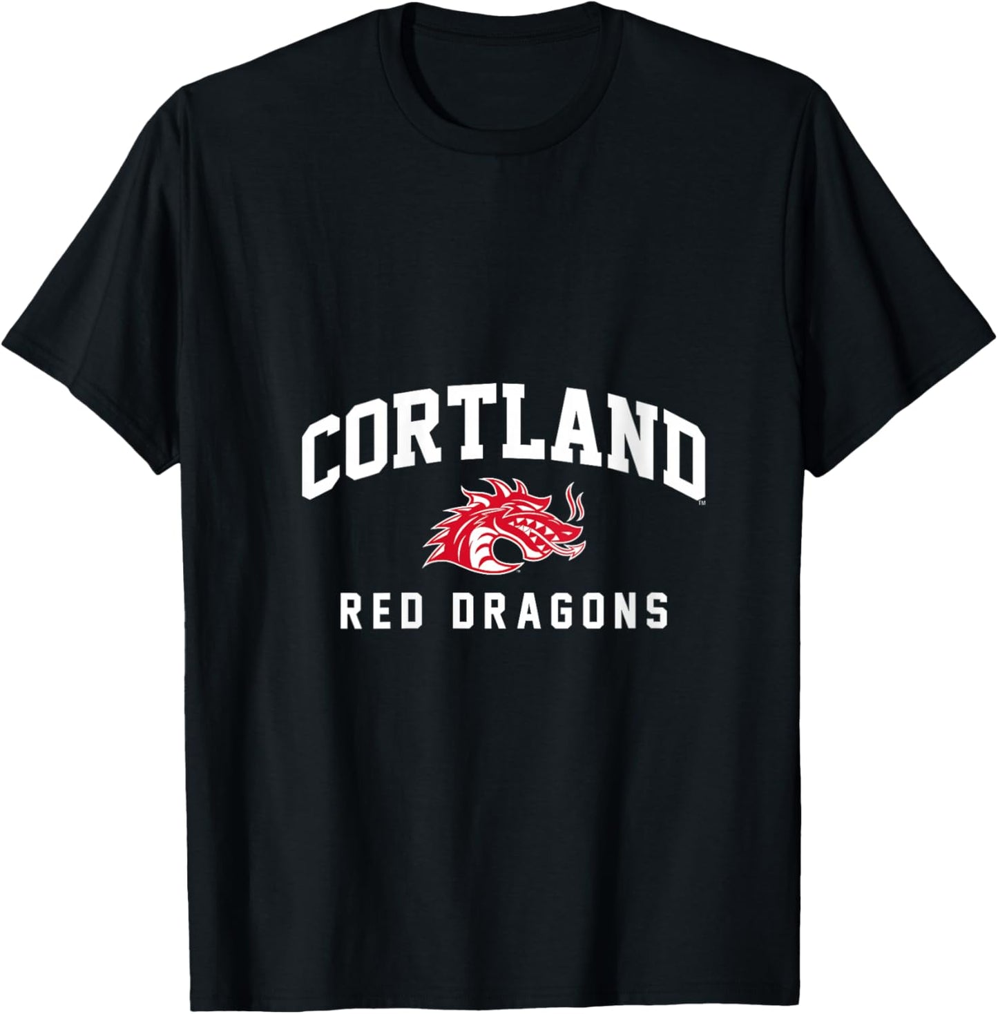 Women's SUNY Cortland Red Dragons V-Neck T-Shirt - T-Shirt | Black