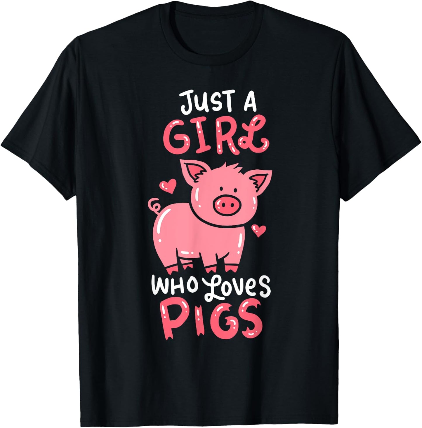 Pig Piglet Hog Farm Animal Funny Gift T-Shirt - T-Shirt | Black