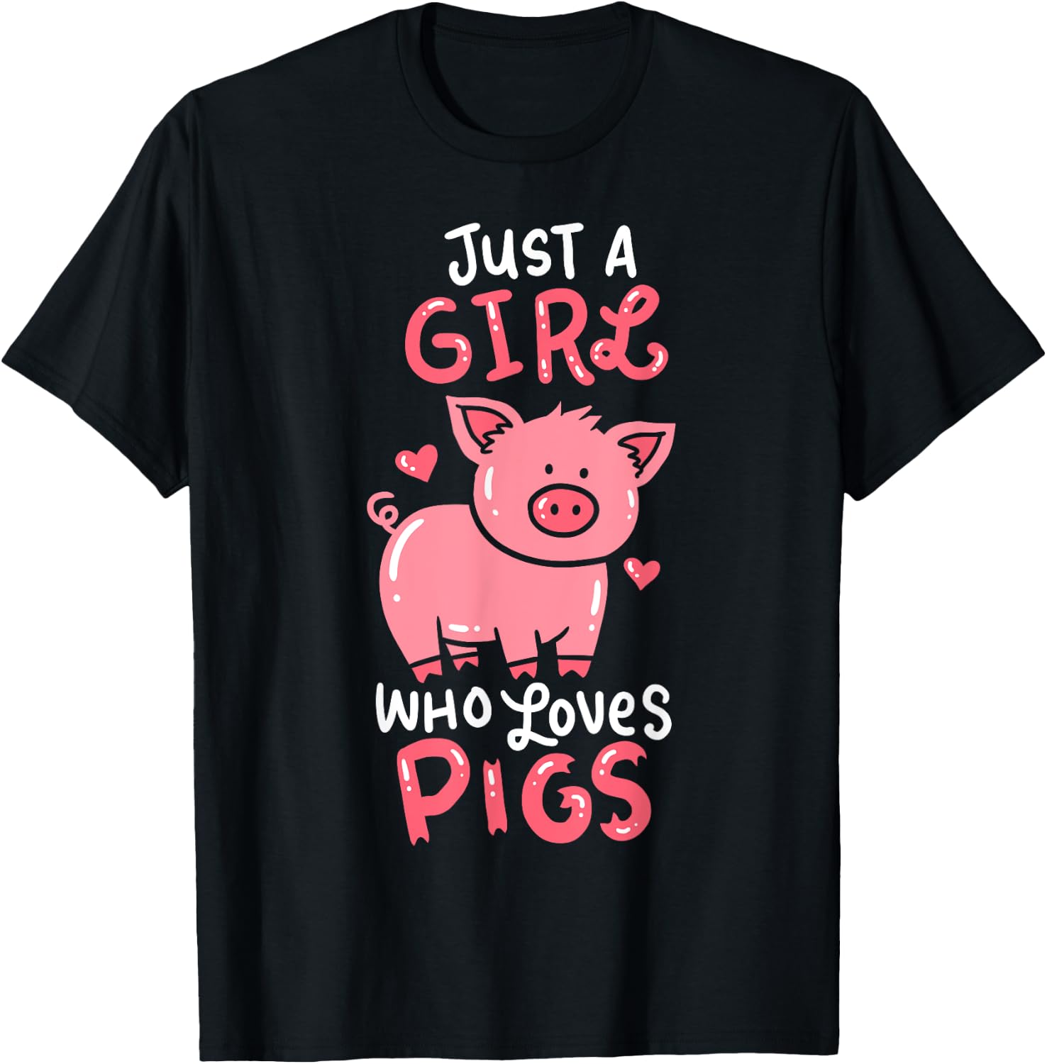 Pig Piglet Hog Farm Animal Funny Gift T-Shirt - T-Shirt | Black