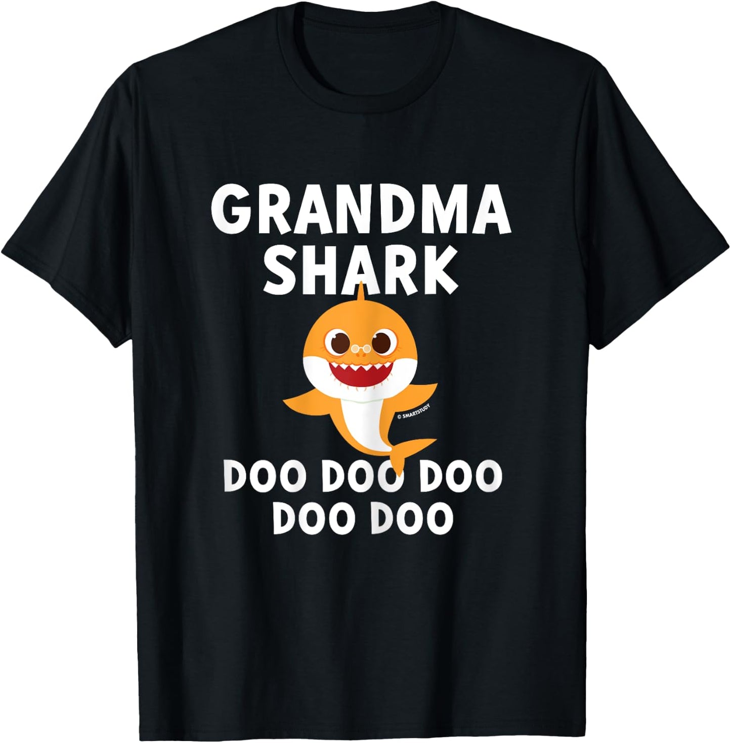Pinkfong Grandma Shark Official T-Shirt - T-Shirt | Black