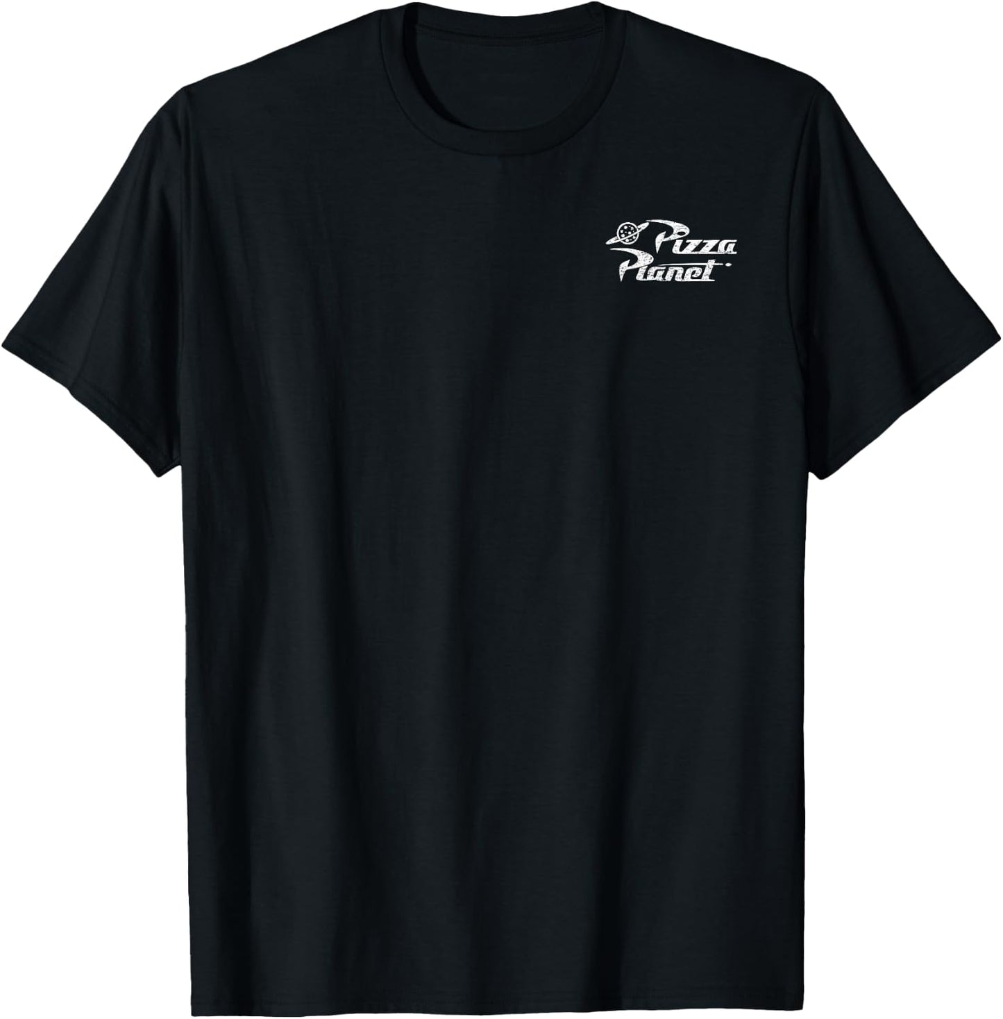 Disney Pixar Toy Story Distressed Pizza Planet Pocket Logo T-Shirt - T-Shirt | Black