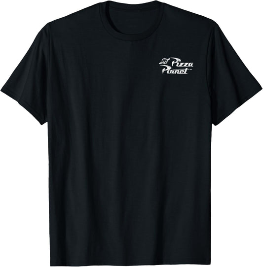 Disney Pixar Toy Story Distressed Pizza Planet Pocket Logo T-Shirt - T-Shirt | Black