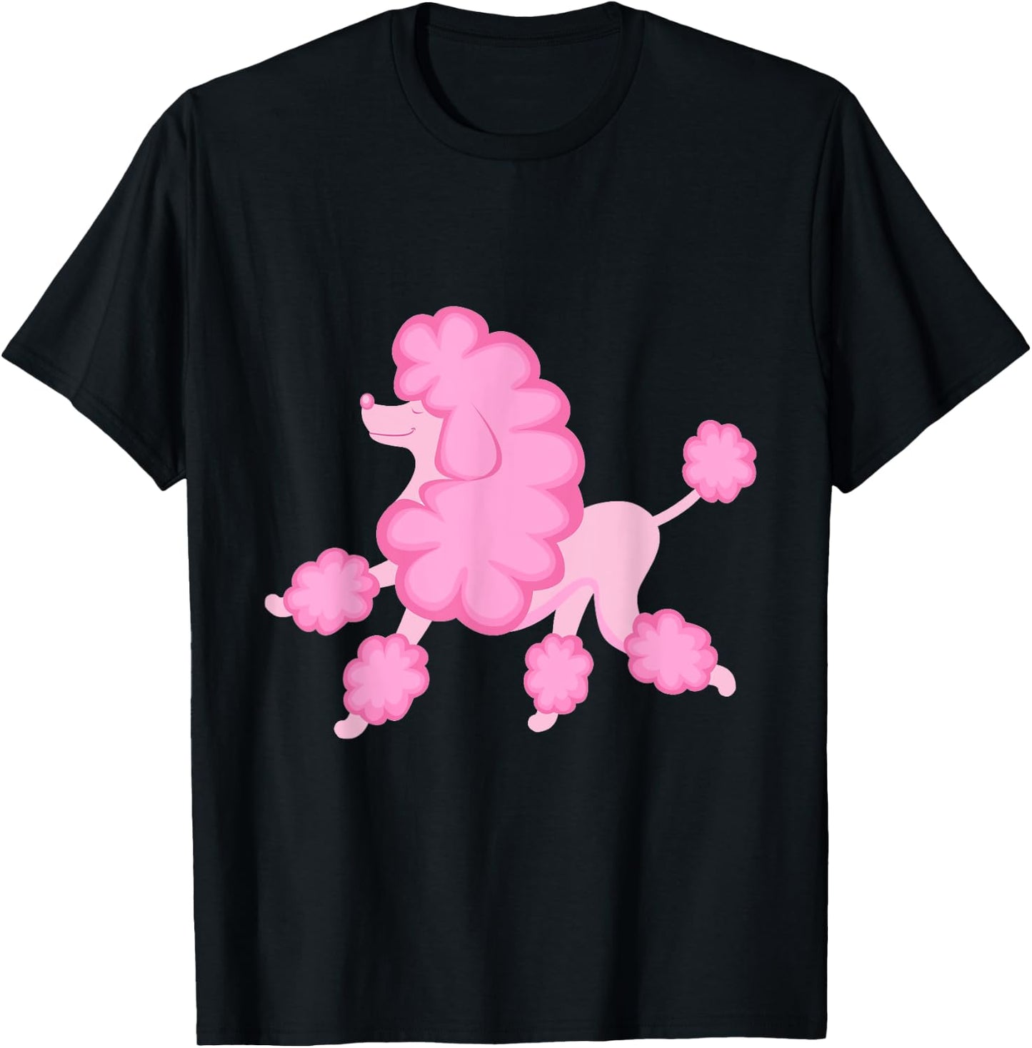 Fancy Pink Poodle T-Shirt - T-Shirt | Black
