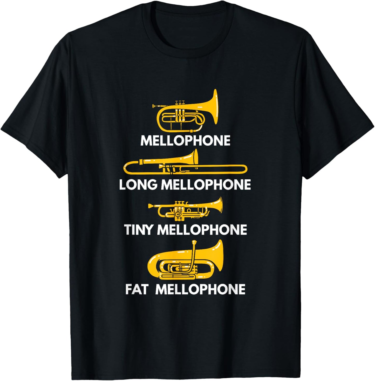 Mellophone Types of Mellophones Marching Band Mellophonist T-Shirt - T-Shirt | Black