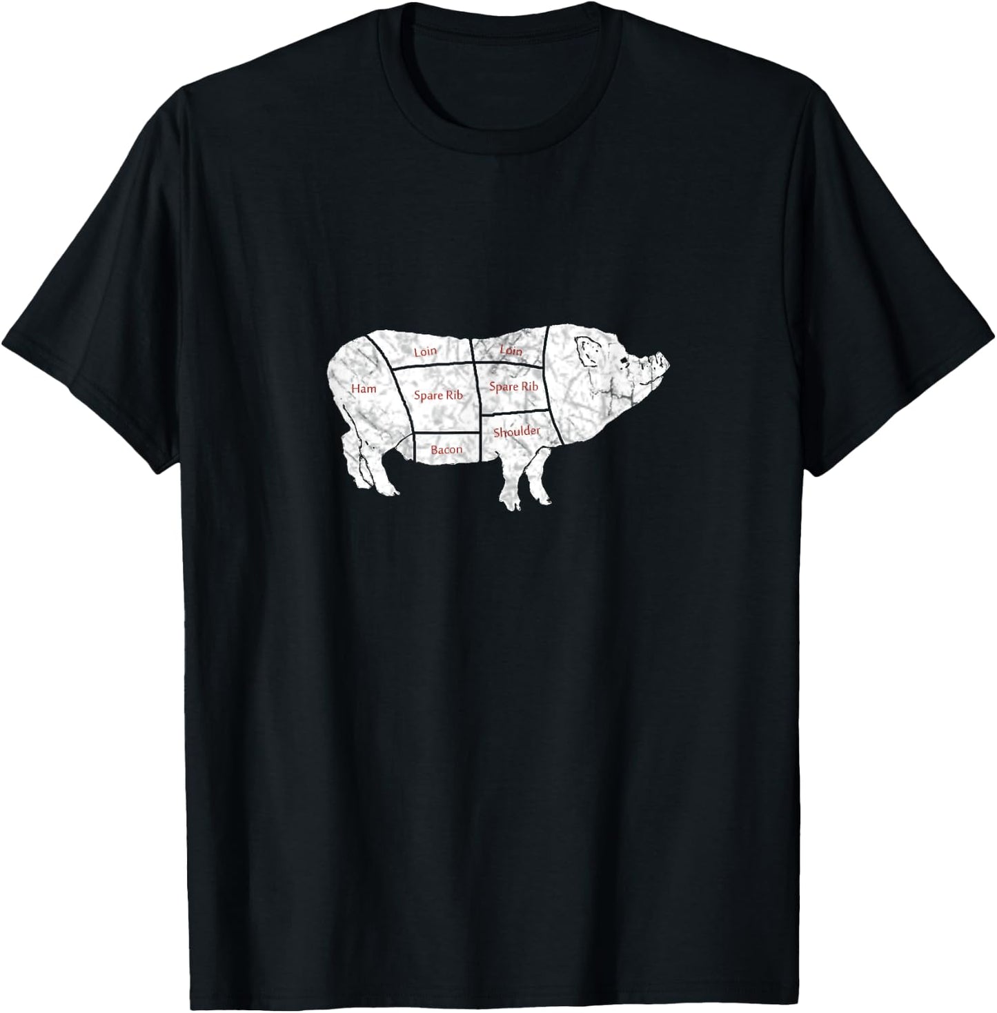 Classic Pig Parts T-Shirt - T-Shirt | Black