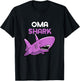 Oma Shark Funny Family T-Shirt - T-Shirt | Black