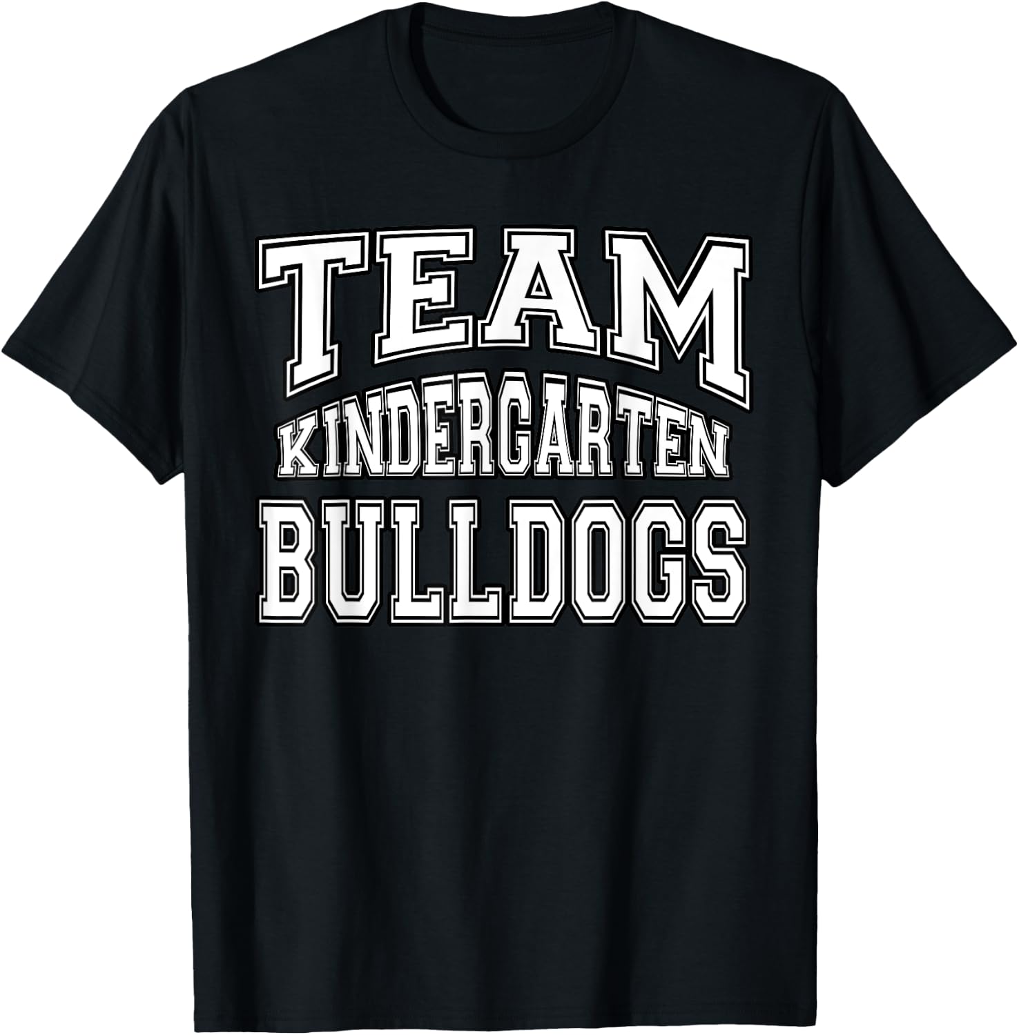 Team Kindergarten Grade Bulldogs Student Back To School T-Shirt - T-Shirt | Black