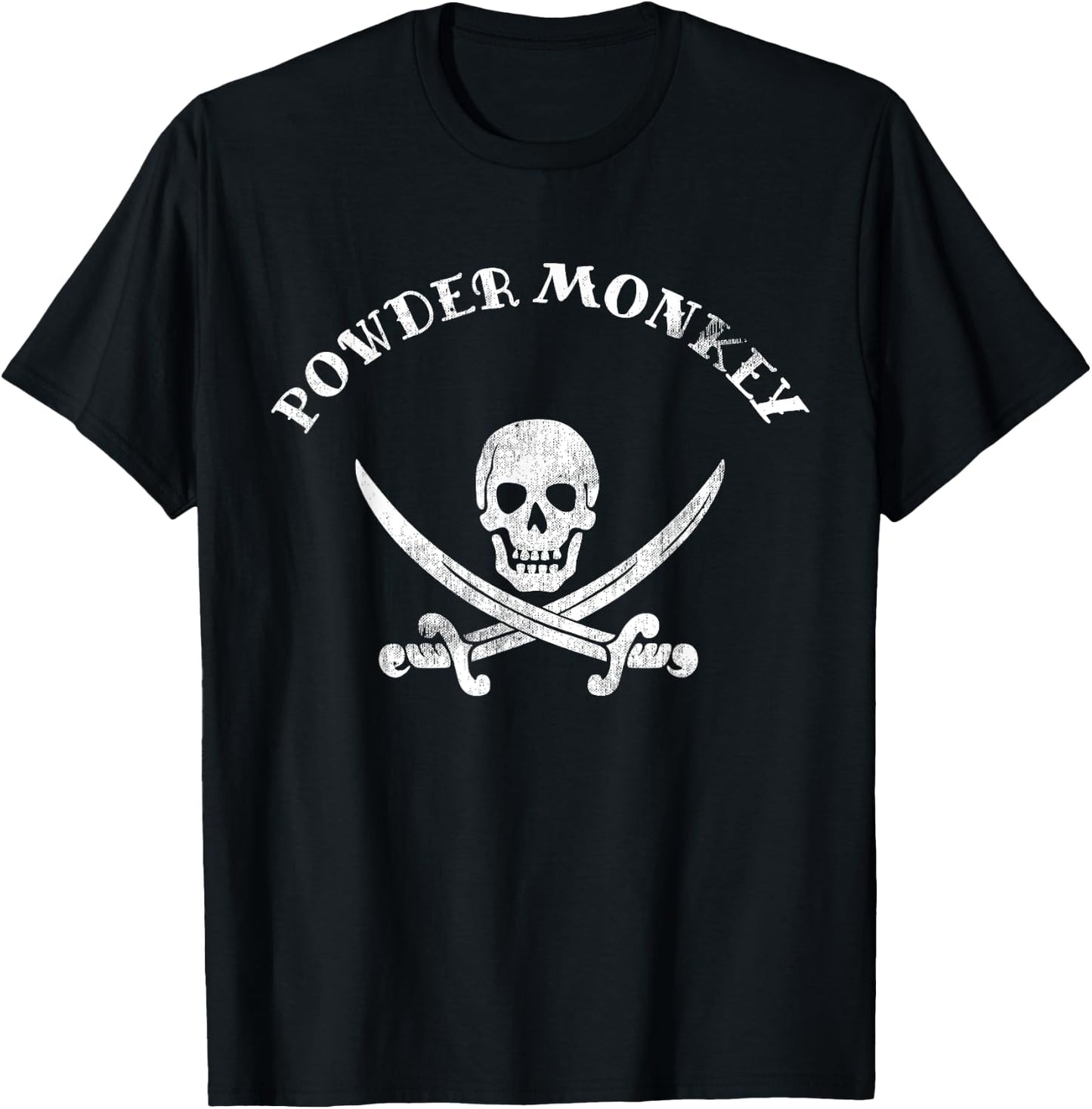 Vintage Matching Pirate Shirt Boat Crew Powder Monkey T-Shirt - T-Shirt | Black