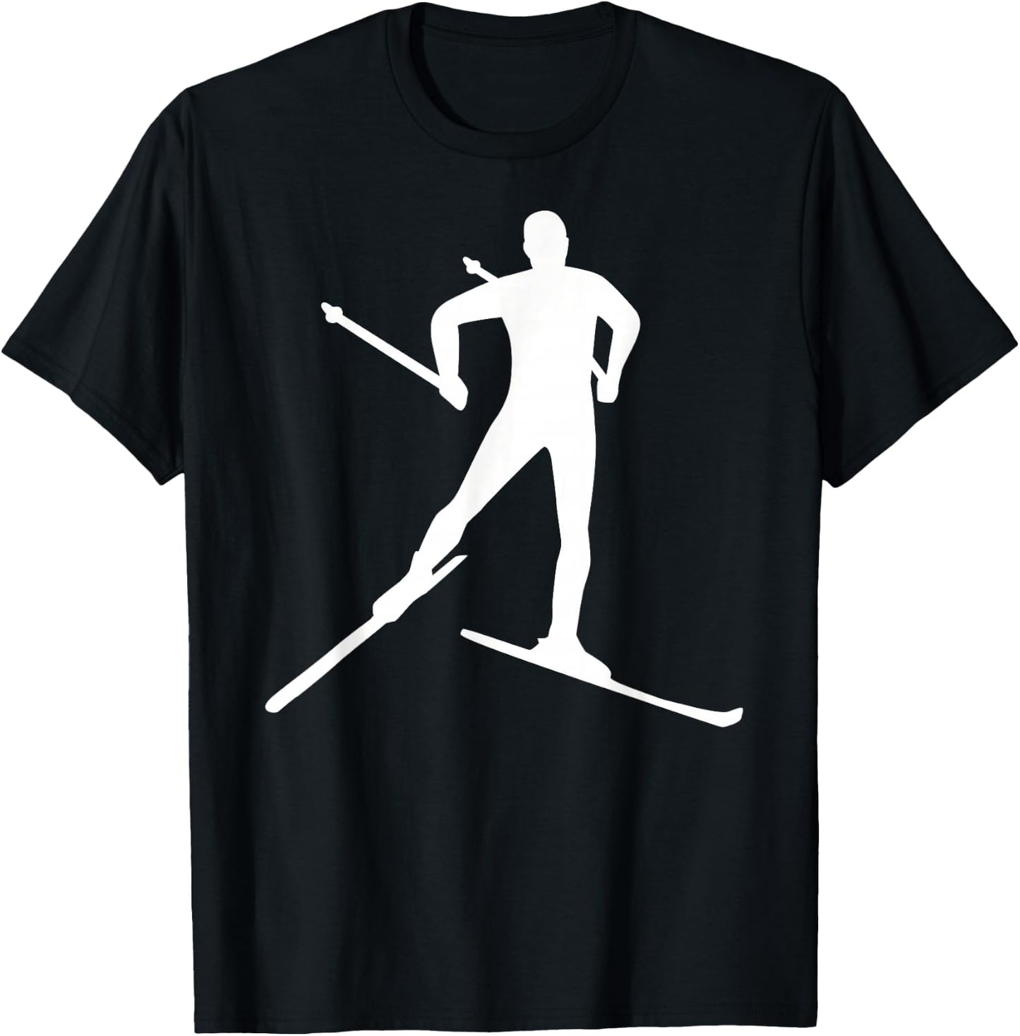 Cross-Country skiing T-Shirt - T-Shirt | Black