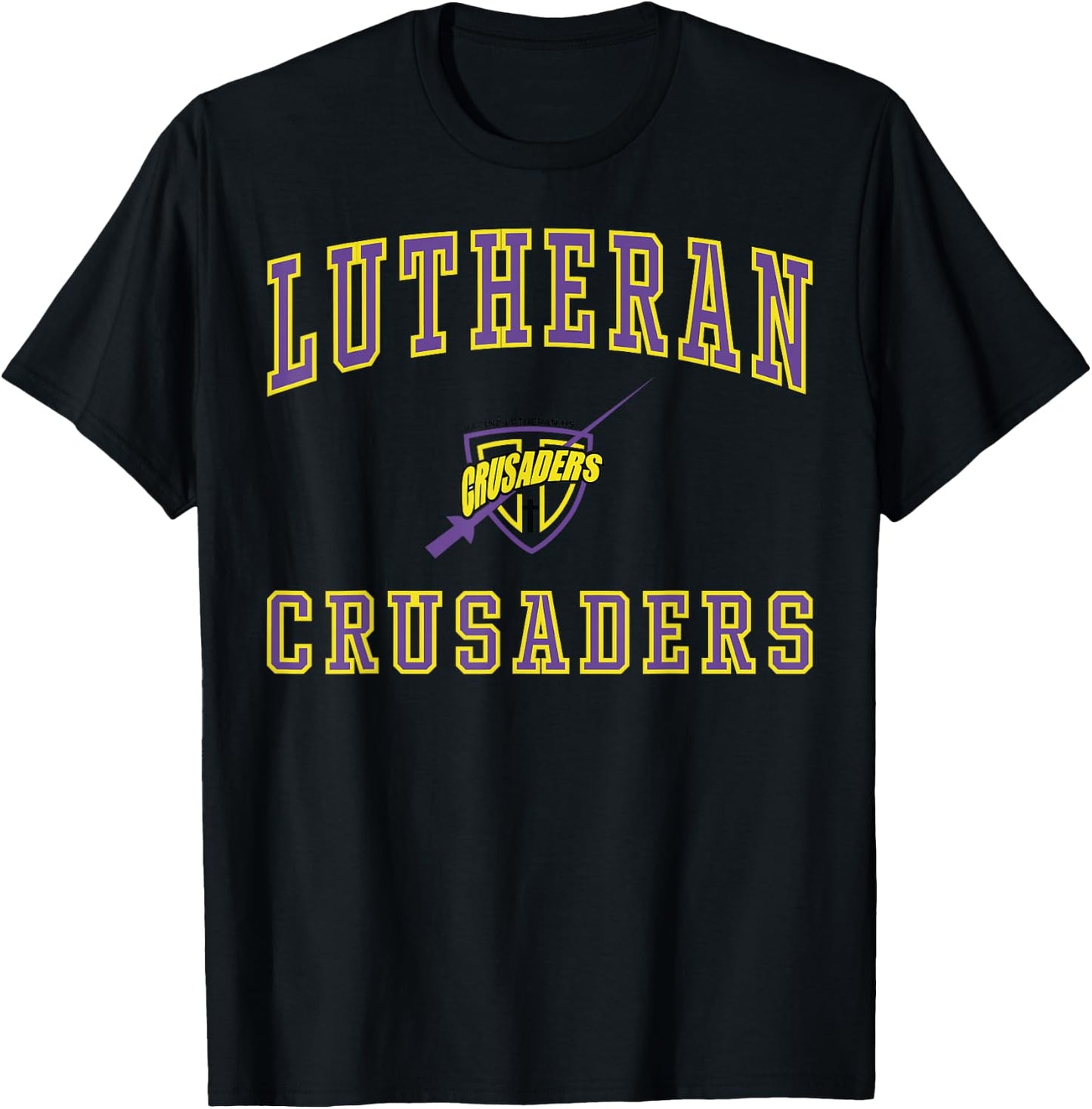 Racine Lutheran High School Crusaders C1 T-Shirt - T-Shirt | Black