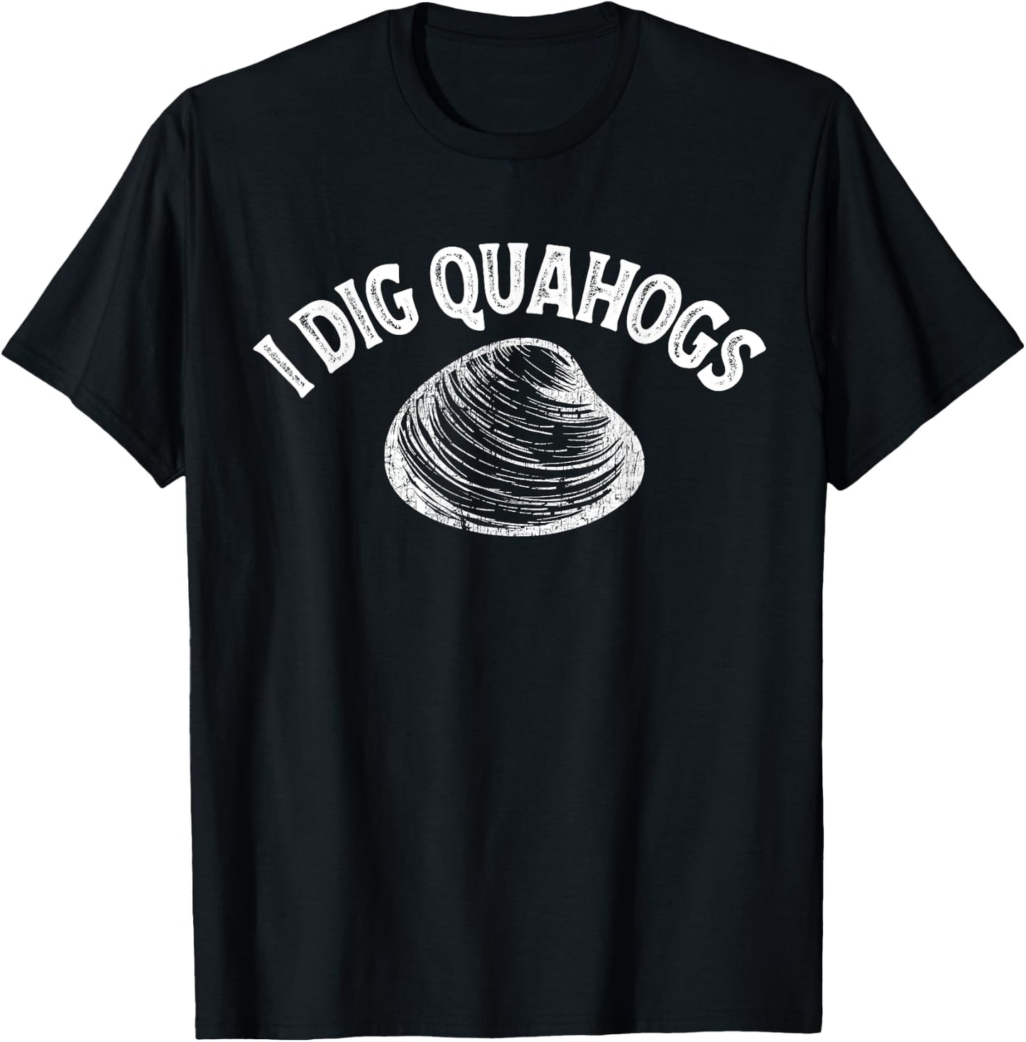 I Dig Quahogs Shells Dig Rake T-Shirt - T-Shirt | Black