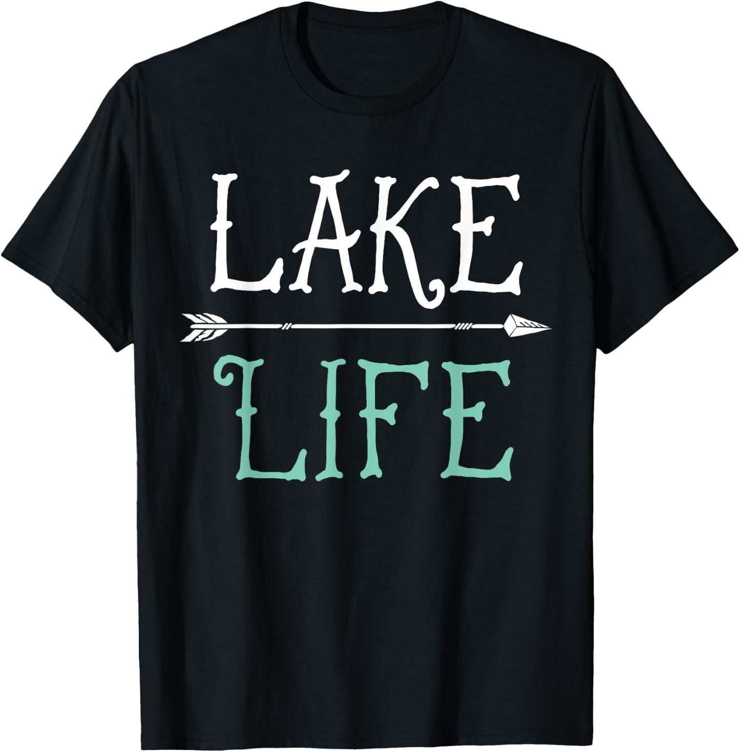 Lake Life T shirt Fishing Boating Sailing Funny Outdoor T-Shirt - T-Shirt | Black