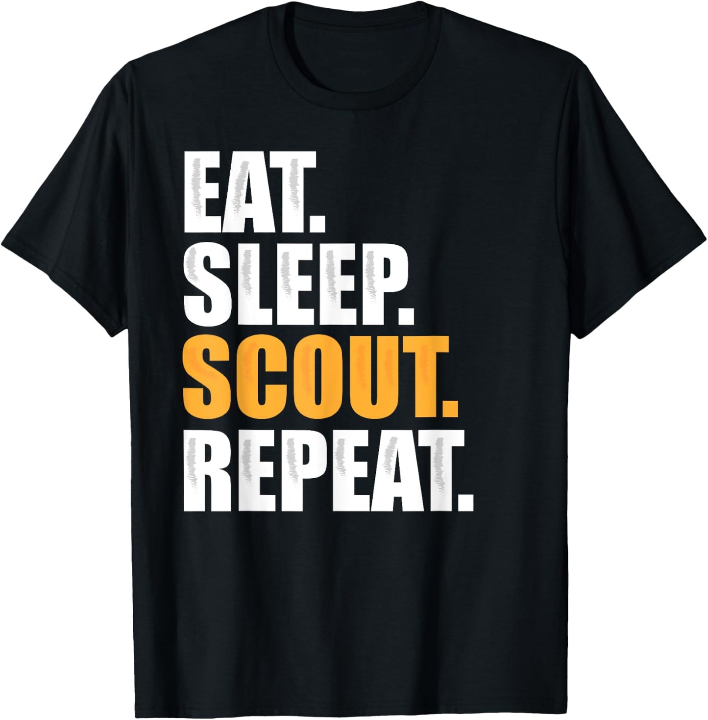 Eat Sleep Scout Repeat - Scouting Gift T-Shirt - T-Shirt | Black