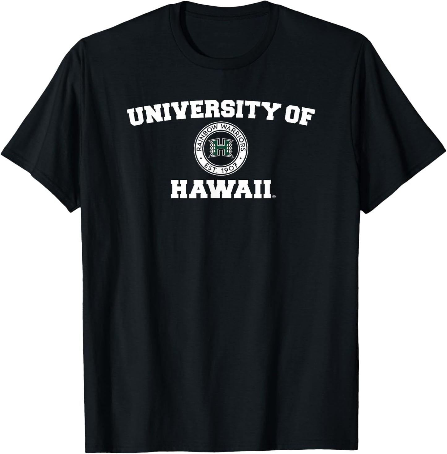 University of Hawaii Rainbow Warriors Circle Logo T-Shirt - T-Shirt | Black