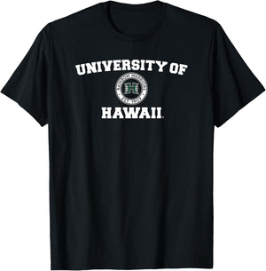 University of Hawaii Rainbow Warriors Circle Logo T-Shirt - T-Shirt | Black