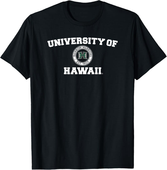 University of Hawaii Rainbow Warriors Circle Logo T-Shirt - T-Shirt | Black