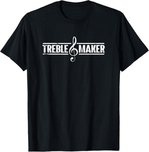 Treble Maker Funny Keyboard Pianist Musician Piano Music T-Shirt - T-Shirt | Black