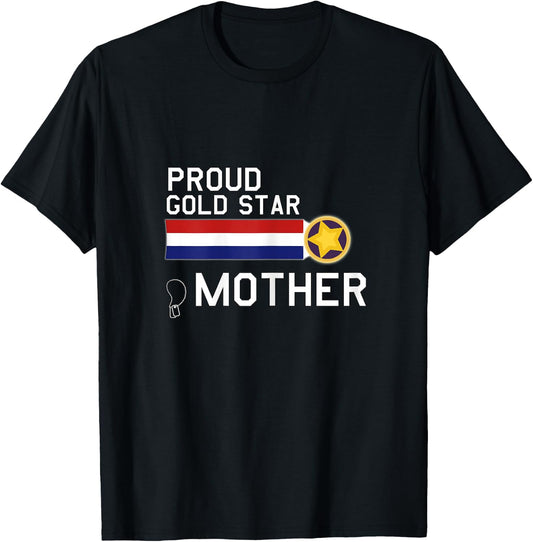 GOLD STAR Mother (Proud Military Family) T-Shirt - T-Shirt | Black