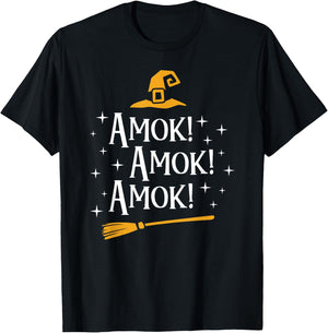 Amok Amok Amok T Shirt Cute Costume Idea Sisters Halloween T-Shirt - T-Shirt | Black
