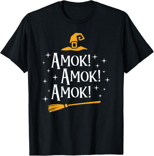 Amok Amok Amok T Shirt Cute Costume Idea Sisters Halloween T-Shirt - T-Shirt | Black