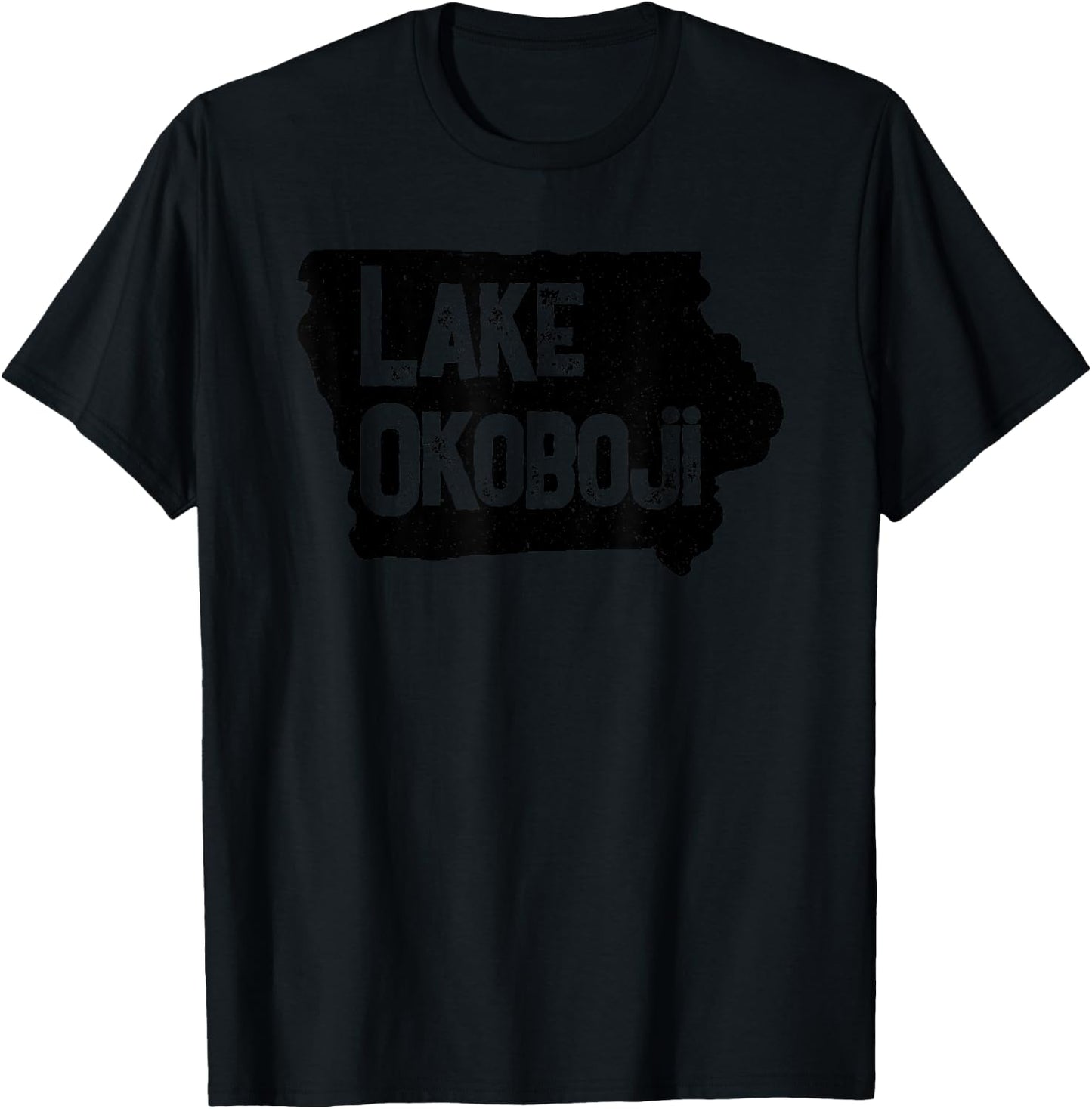 Lake Okoboji, Iowa Vacation T-Shirt - T-Shirt | Black