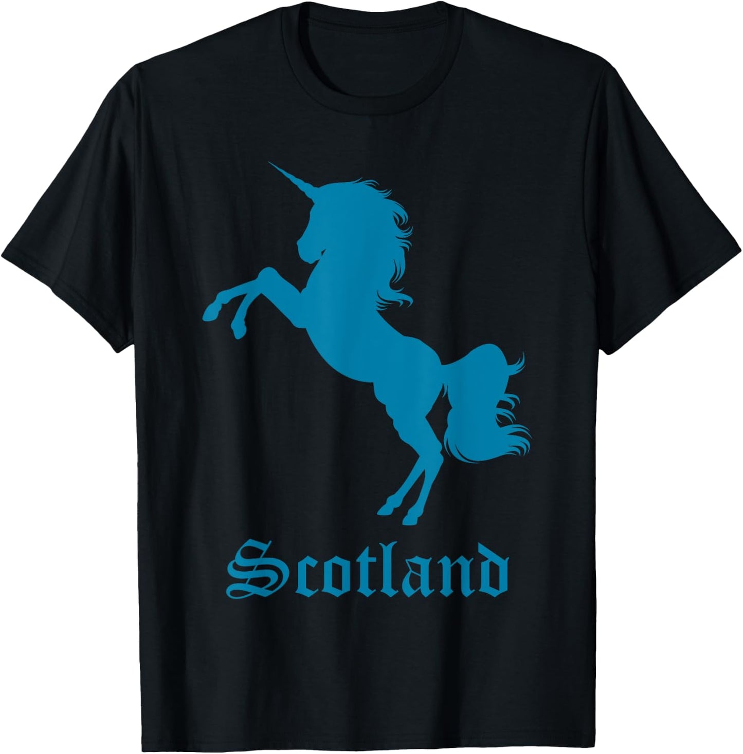 Scotland Unicorn Silhouette National Symbol Scottish Gifts T-Shirt - T-Shirt | Black