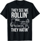 They See Me Rollin They Hatin Funny Amish T-Shirt - T-Shirt | Black