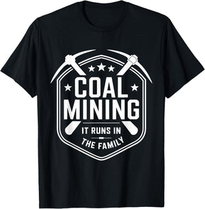 Coal Mining Family T-Shirt - T-Shirt | Black