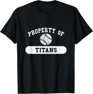Property of Titans Baseball T-Shirt - T-Shirt | Black