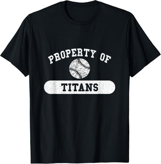 Property of Titans Baseball T-Shirt - T-Shirt | Black