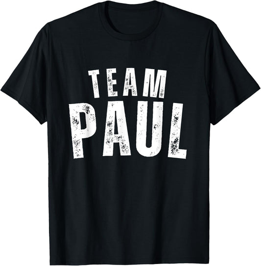 Paul Family Name Vintage Personalized Name for -Adults & -Kids, Black, Small, Short Sleeve T-Shirt - T-Shirt | Black