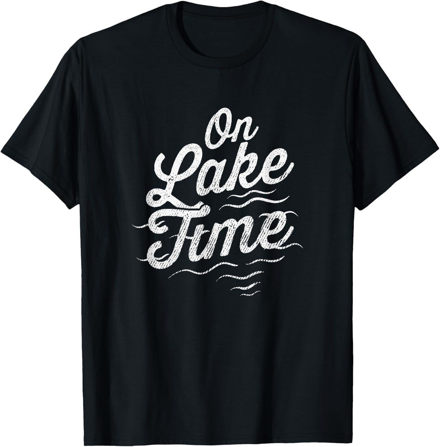 On Lake Time Funny Summer Boating And Fishing Women T-Shirt - T-Shirt | Black