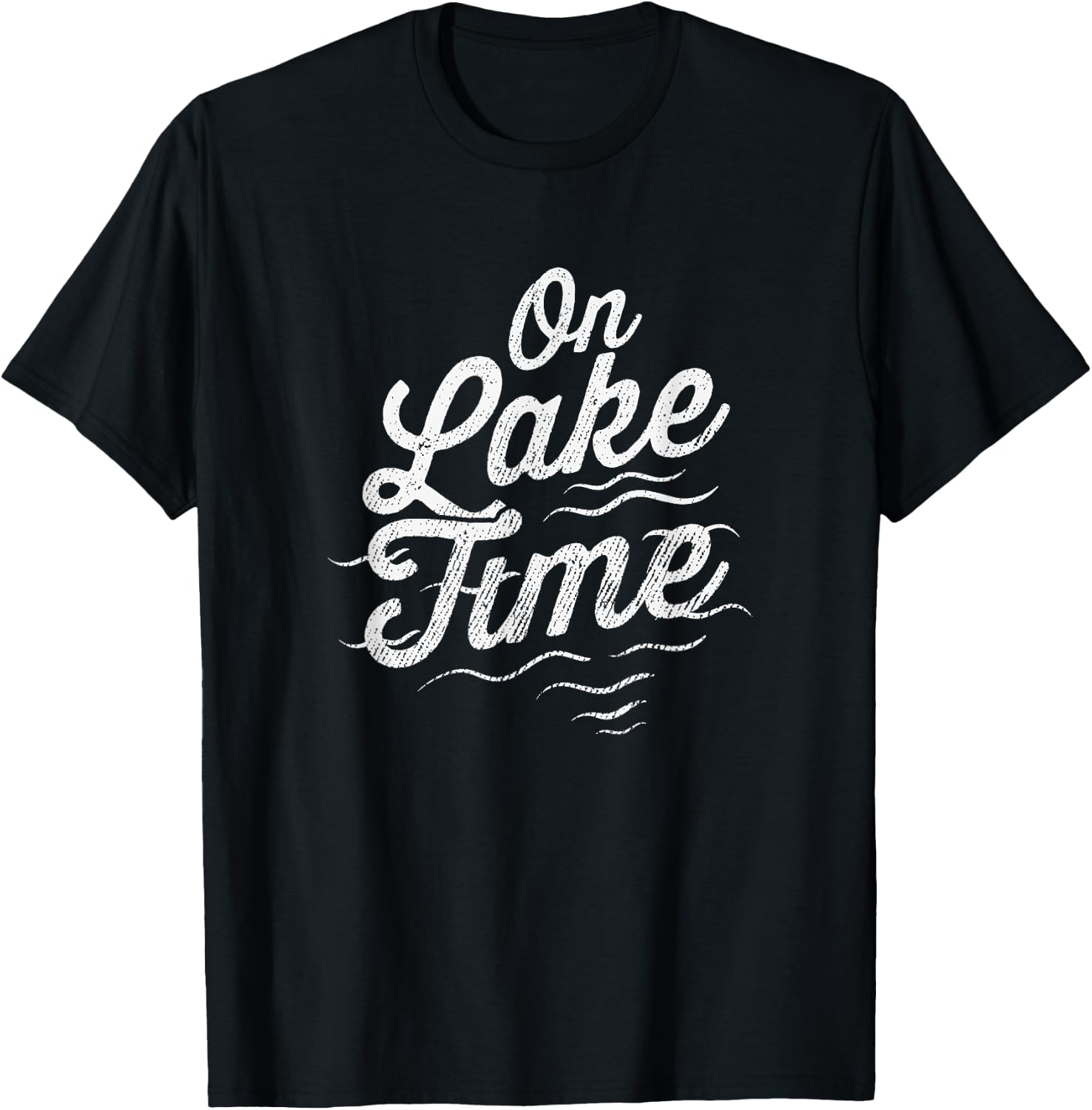 On Lake Time Funny Summer Boating And Fishing Women T-Shirt - T-Shirt | Black