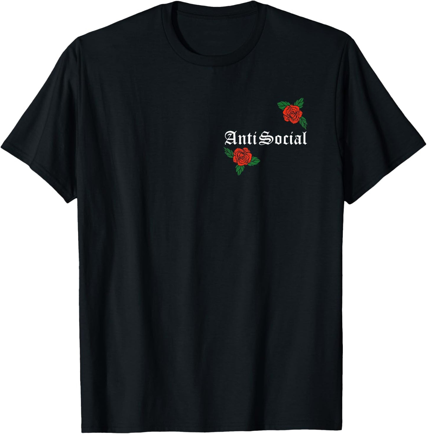 Anti Social Rose Pocket T-Shirt - T-Shirt | Black