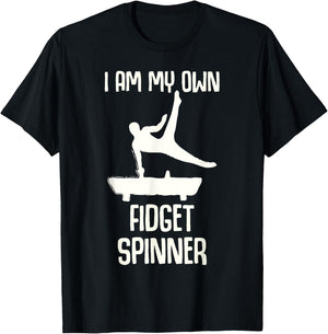 Boys Gymnastics Fidget Spinner T-Shirt - T-Shirt | Black