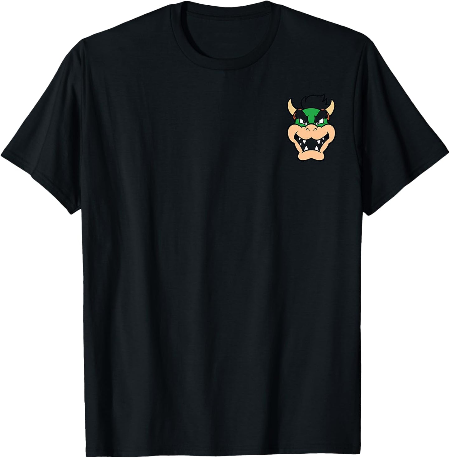 Nintendo Super Mario Bowser Pocket Face Graphic T-Shirt - T-Shirt | Black