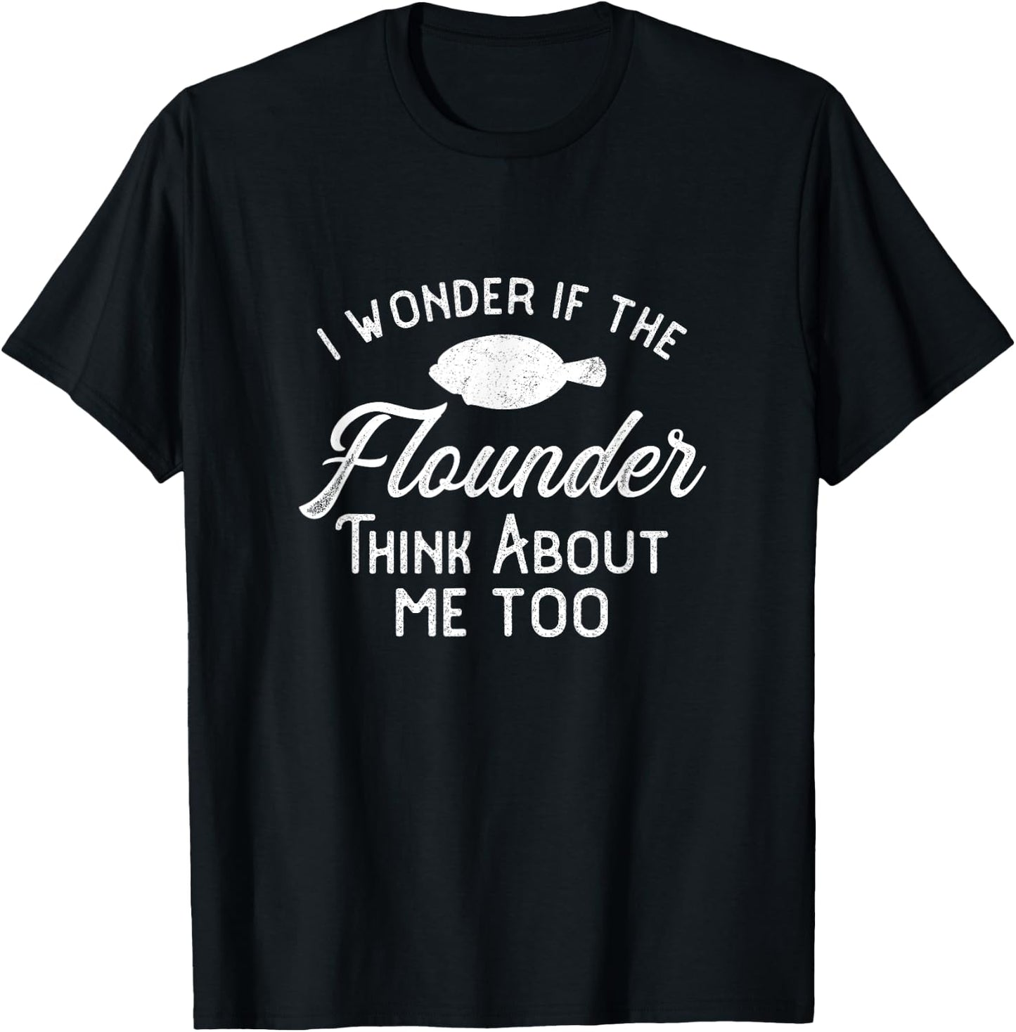 Funny Flounder Fishing Gigging T-Shirt - T-Shirt | Black