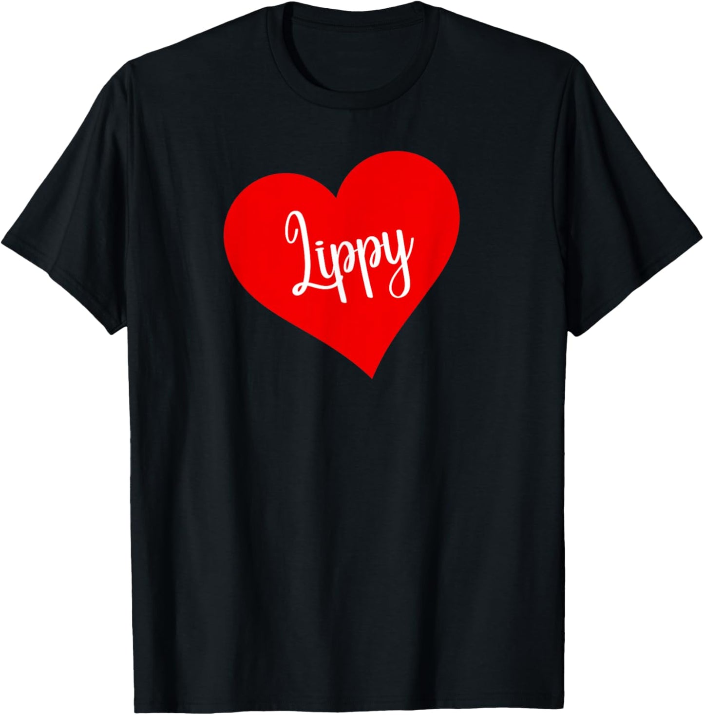 Lippy Red Heart gift T-Shirt - T-Shirt | Black