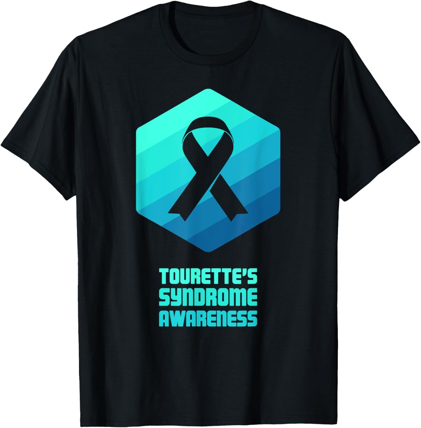 Ribbon | Tourette Syndrome Awareness T-Shirt - T-Shirt | Black