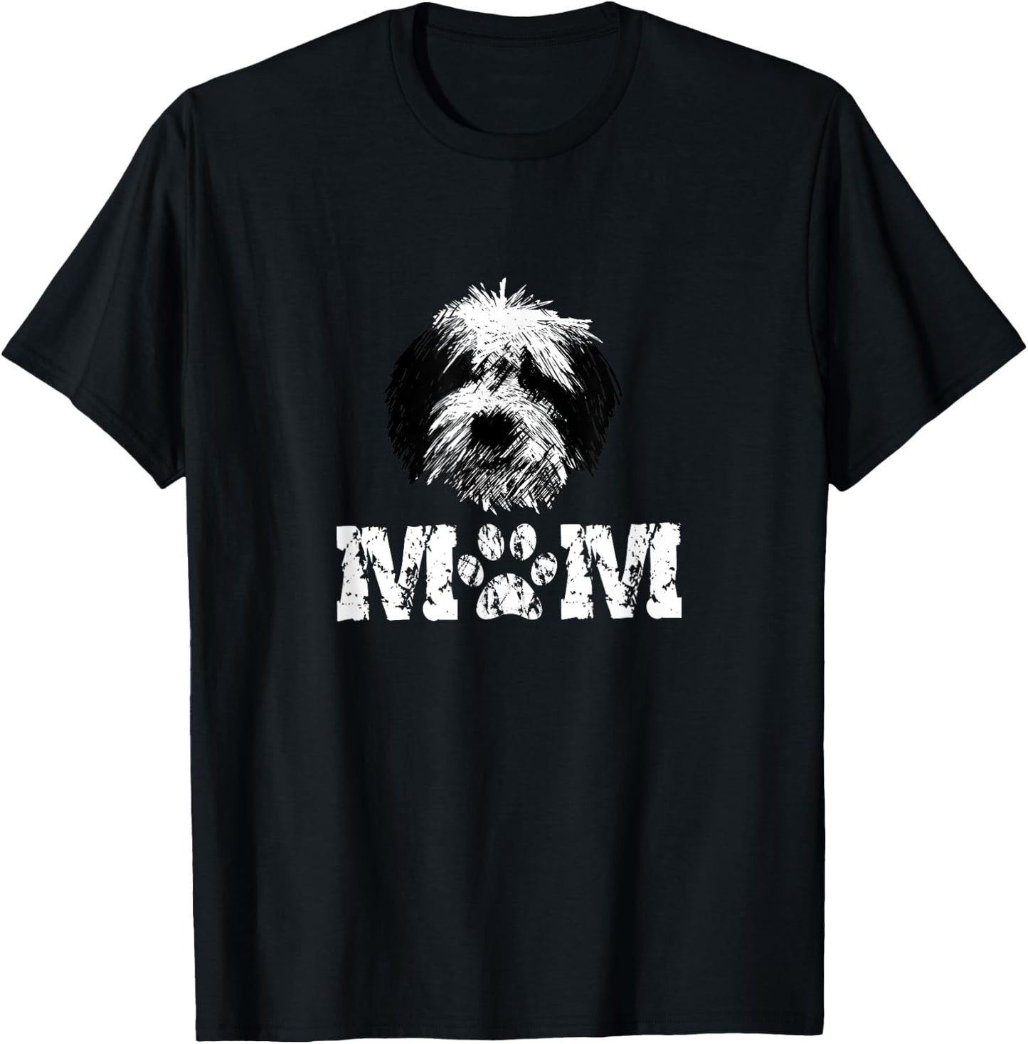 Sheepadoodle Mom Doodle Dog T-Shirt - T-Shirt | Black