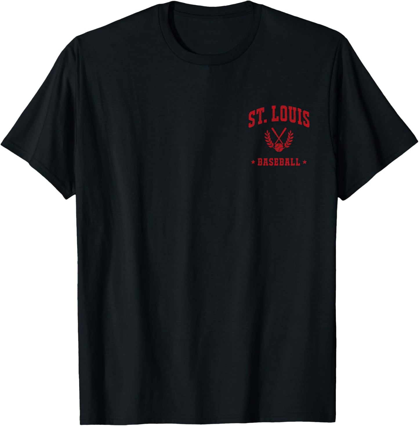 St Louis Baseball Vintage Gameday Retro Baseball Lover T-Shirt - T-Shirt | Black