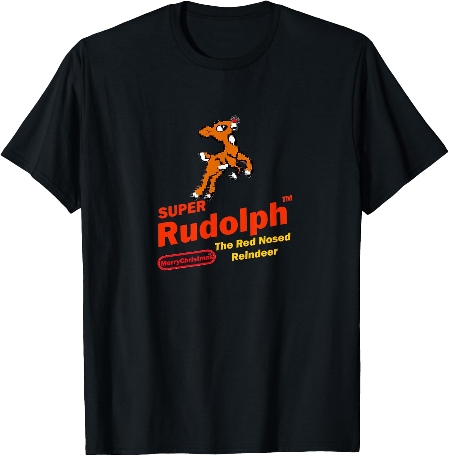 Burt's Shirts:"Super Rudolph""Rudolph""Video Game Rudolph" T-Shirt - T-Shirt | Black
