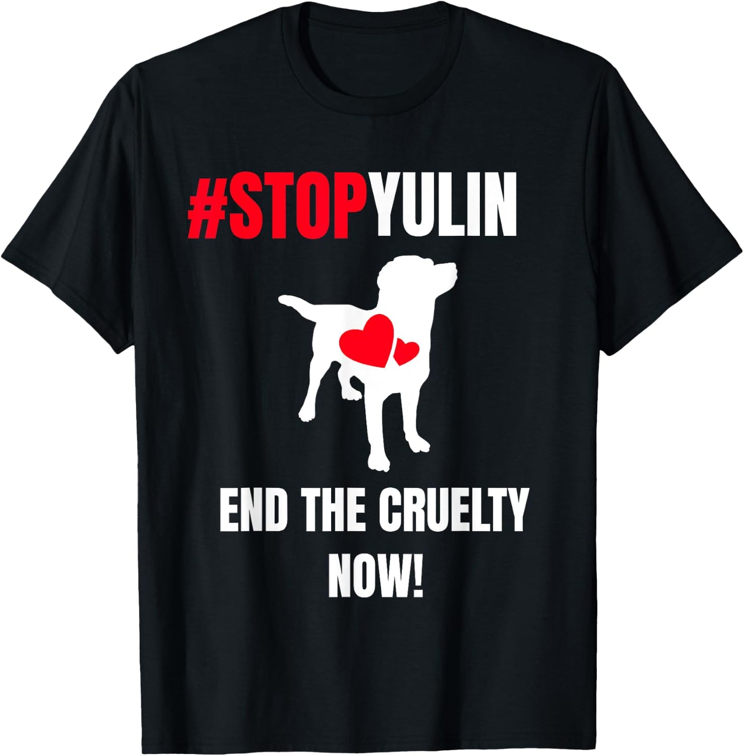 Stop Yulin Animal Rights T Shirt T-Shirt - T-Shirt | Black