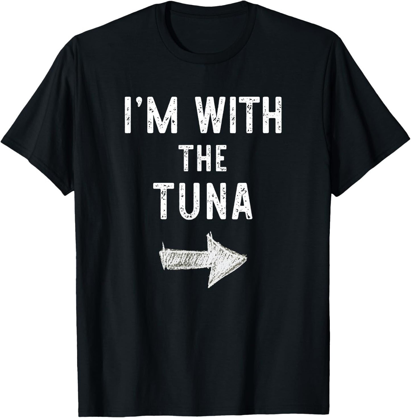 I'm With The Tuna Costume Halloween Matching Couple T-Shirt - T-Shirt | Black