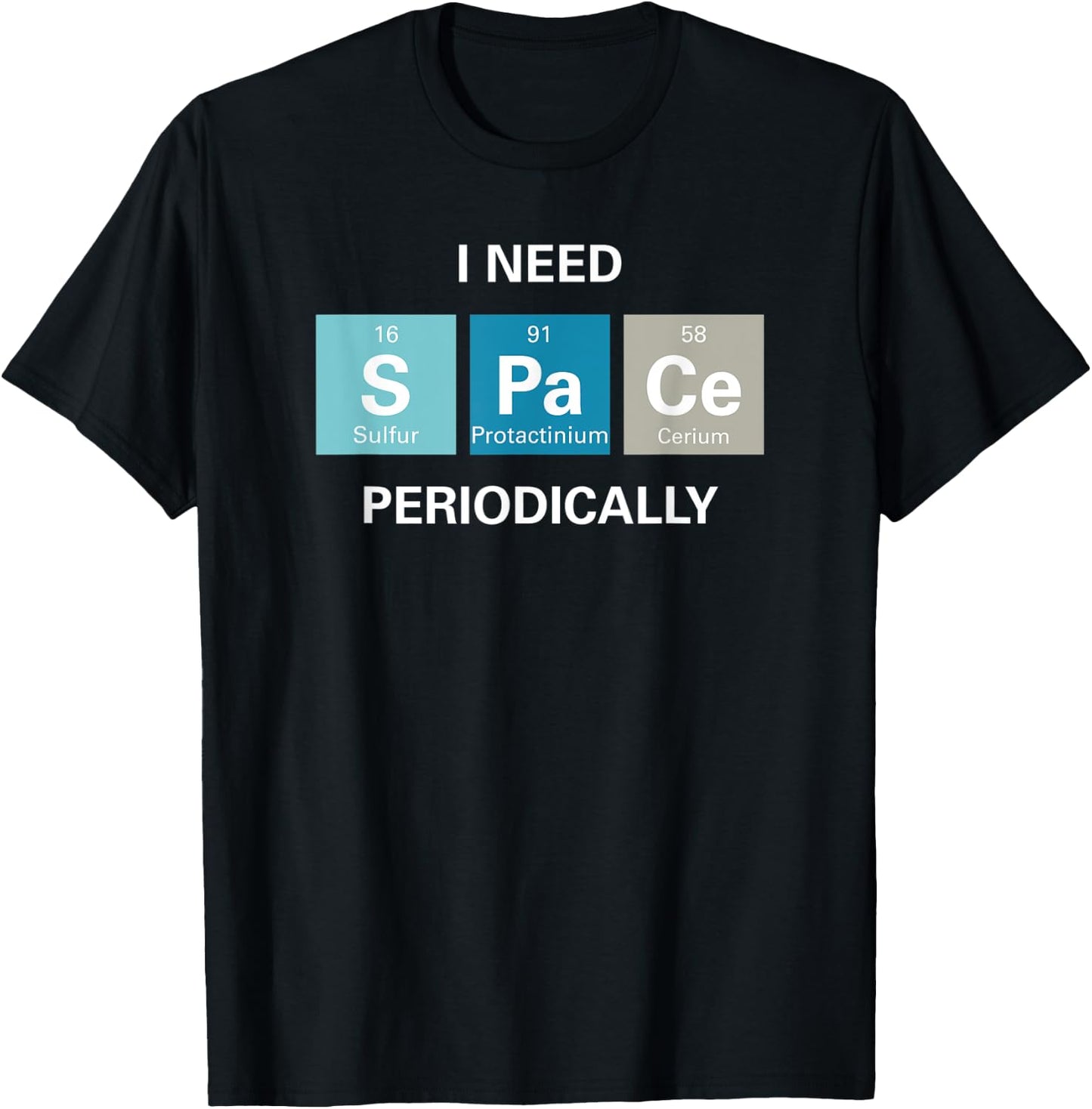 Funny Introvert Shirt Nerdy Periodic Table Science Gift T-Shirt - T-Shirt | Black