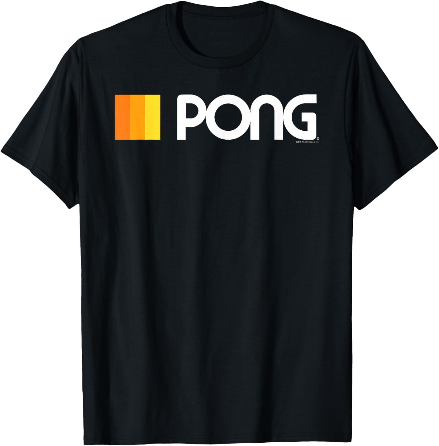 Atari White Type Pong T-Shirt - T-Shirt | Black